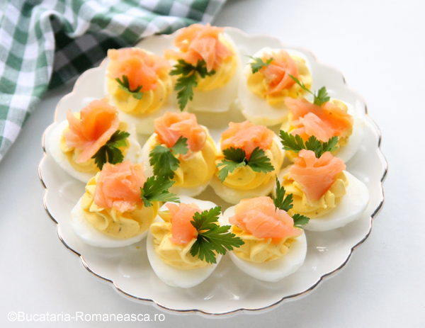 oua umplute cu somon afumat reteta rapida