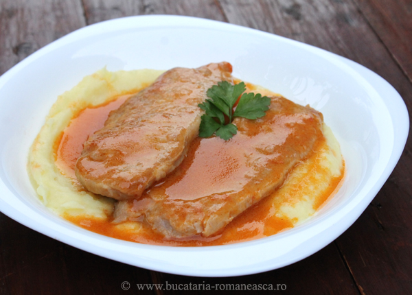 Same Mania rice Cotlet de porc in sos de rosii - Bucataria Romaneasca .ro